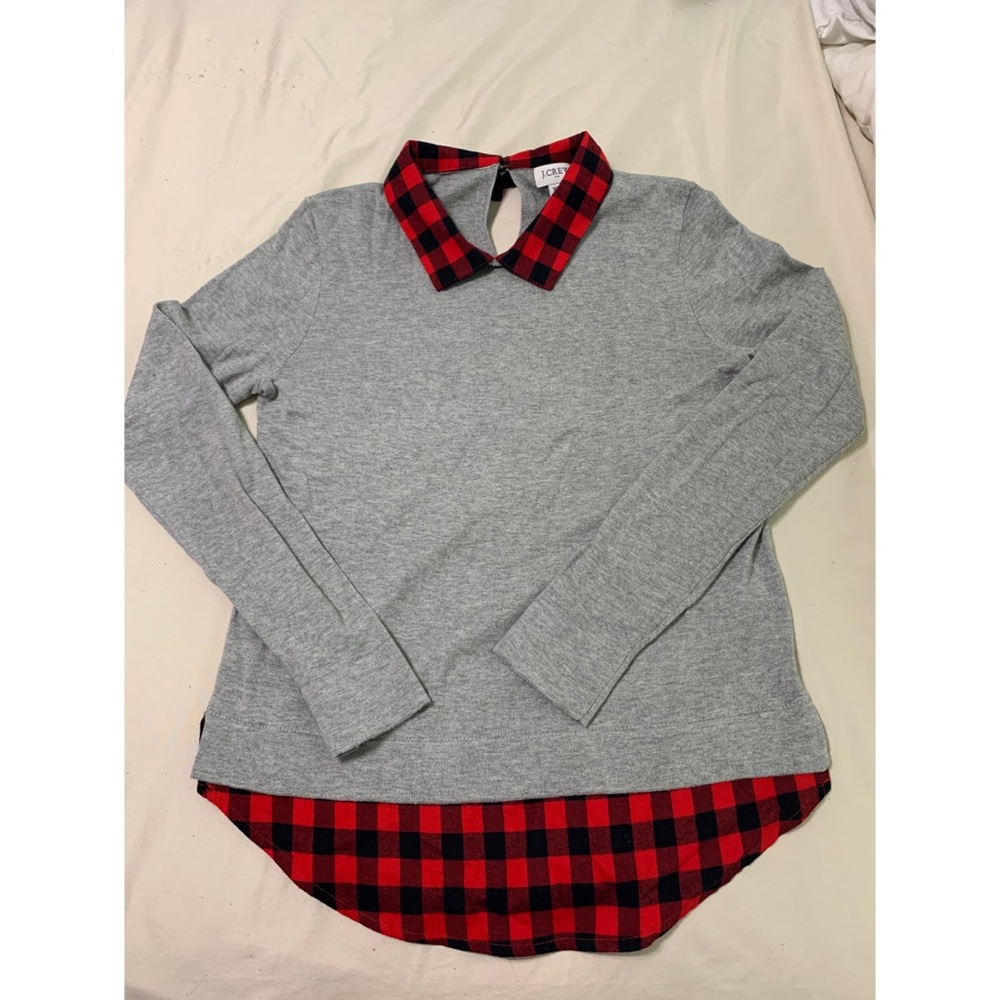 J crew Woven Collar Sweater